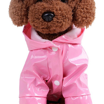 Summer Outdoor Puppy Pet Rain Coat S-XL Hoody Водоустойчиви якета PU Дъждобран за кучета Котки Облекло Дрехи на едро