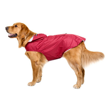 Αδιάβροχο σκύλος Αδιάβροχο μπουφάν με κουκούλα Rain Poncho Pet Rainwear Ρούχα με ανακλαστική ρίγα Αξεσουάρ αδιάβροχο για σκύλους εξωτερικού χώρου