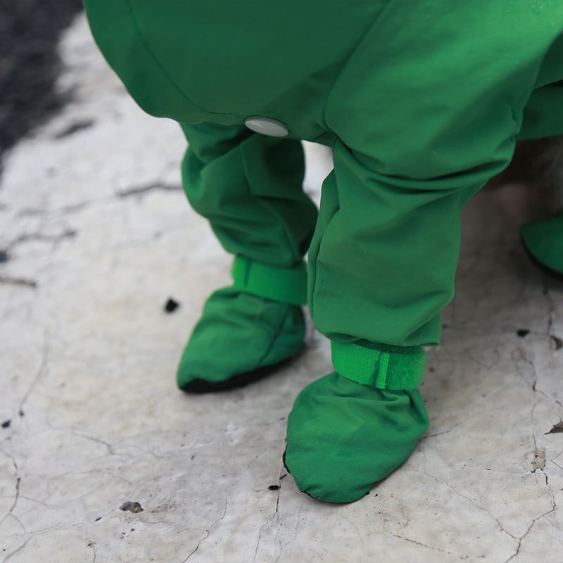 Pilnai dengiantis šunų lietpaltis Vienos dalies vandeniui atsparus šunų lietaus batų drabužiai mažiems šunims Yorkie kostiumas šuniuko kombinezonas augintinio lietaus paltas