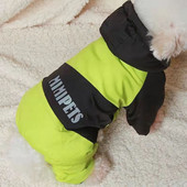 Téli kiskutya Parkas le Pamut párnázott ruhák fényvisszaverő macska kutya Jumpsuit meleg vastagság Négylábú kiskutya pehelyruha