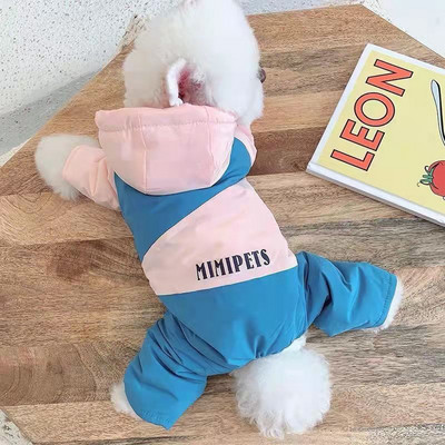 Téli kiskutya Parkas le Pamut párnázott ruhák fényvisszaverő macska kutya Jumpsuit meleg vastagság Négylábú kiskutya pehelyruha