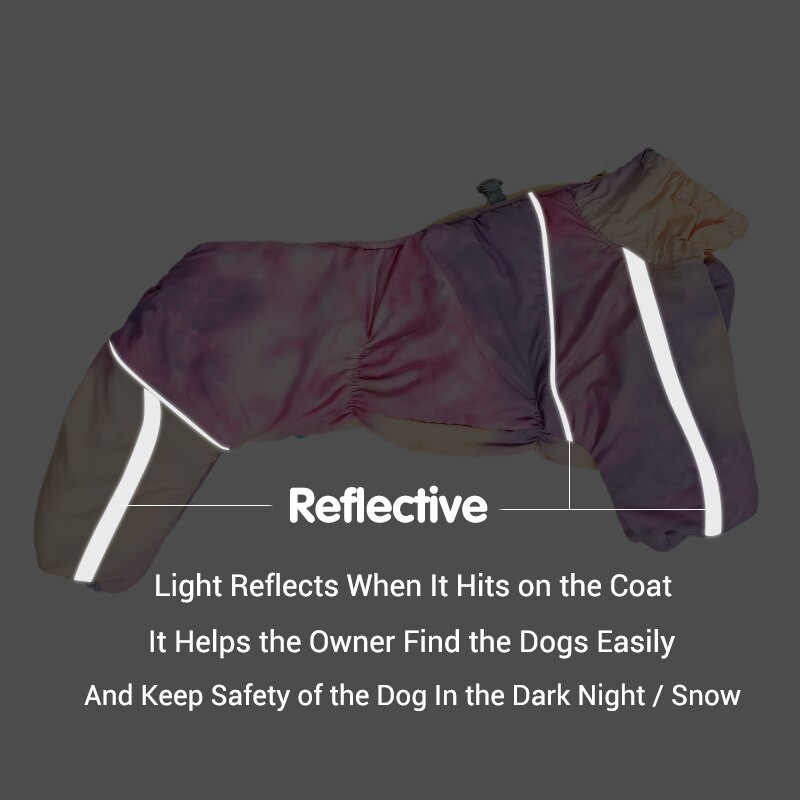 Zimski kombinezoni za pse Reflektirajuća odjeća za pse Debelo toplo pufasto snježno odijelo za male pse Muško Žensko Potpuno prekriven trbuh