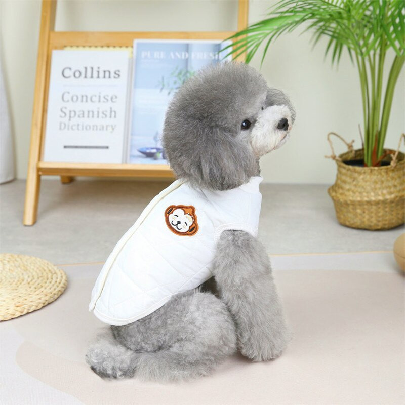 Armsad loomamustrilised koerriided sügistalvine kutsika vestiga jope väikestele keskmistele koertele Bichon valge kollane koerte sulemantli varustus