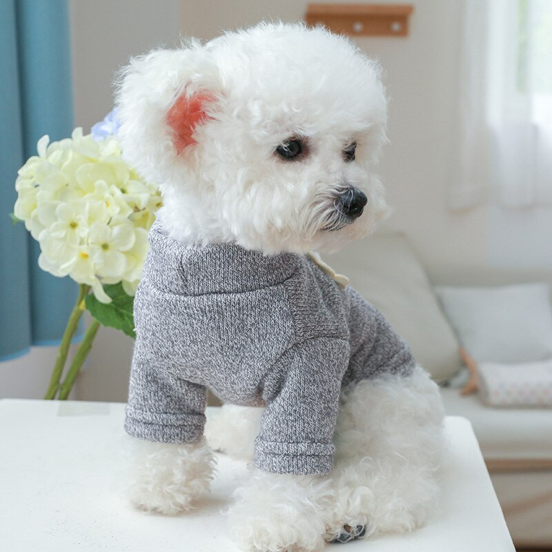 Vesty pre domáce zvieratá na jeseň a zimu, pohodlné domáce oblečenie pre psov, fleecovo podšité teplé tričko s kvetinovým vzorom a usmievavou tvárou pre psov