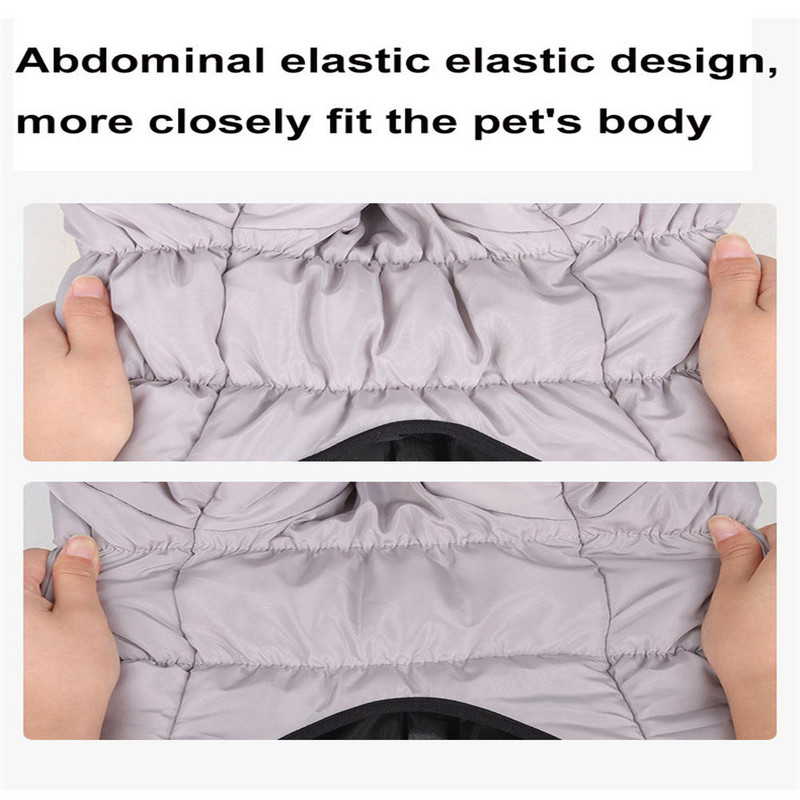 Žieminiai dideli šunų drabužiai Neperšlampami didelio šuns striukės liemenė su aukšta apykakle, šilti naminio šuns paltai Drabužiai prancūzų buldogo kurtui