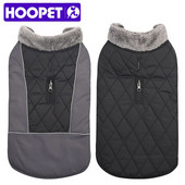 HOOPET Jachetă de iarnă pentru câini, căptușită, îmbrăcăminte caldă pentru câini, cu guler de blană, vestă reversibilă pentru câini mici, mijlocii mari, articole pentru haine pentru animale de companie