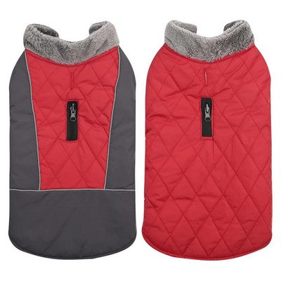 HOOPET Jachetă de iarnă pentru câini, căptușită, îmbrăcăminte caldă pentru câini, cu guler de blană, vestă reversibilă pentru câini mici, mijlocii mari, articole pentru haine pentru animale de companie