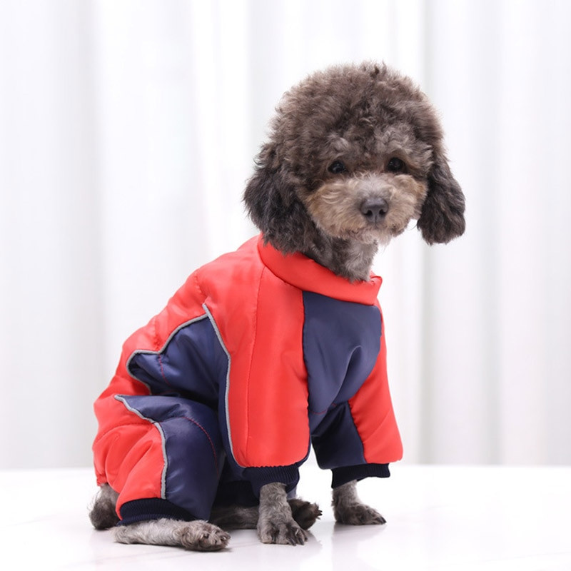 Uus XS-2XL kolmekihiline veekindel puuvillane koerriided Peegeldus talvine soe mantel Väike lemmiklooma kostüüm jakk buldogi chihuahuale
