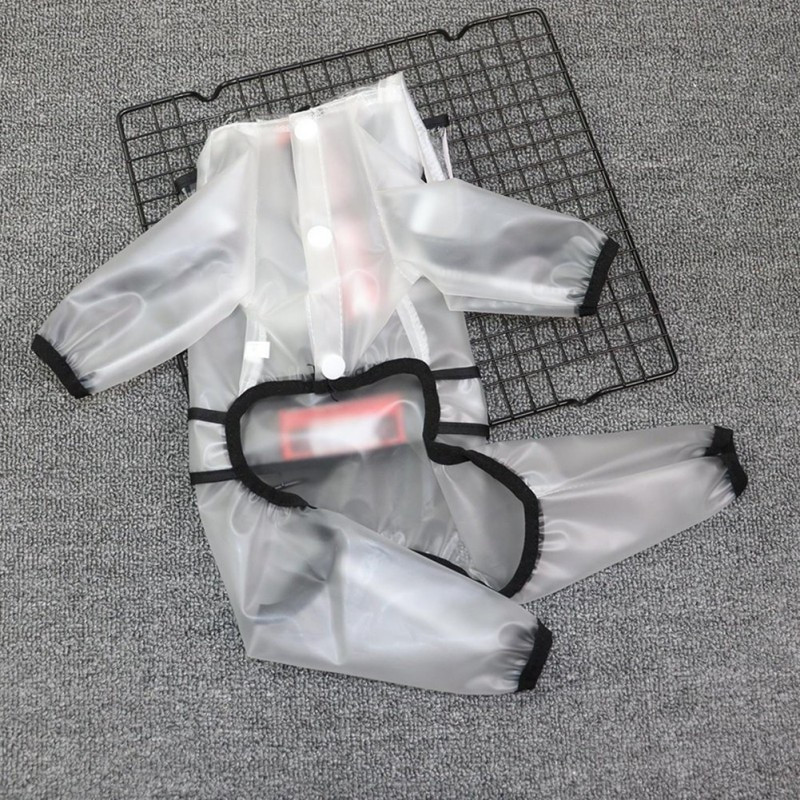 Дъждобран за кучета Дрехи за кучета Прозрачен дъждобран Леко водоустойчиво палто за кучета Наметало за домашни любимци Малко куче Котка Чихуахуа Теди Гащеризон