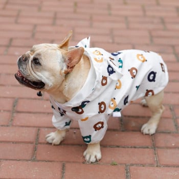 Αδιάβροχο για σκύλους κατοικίδιων ζώων Pug Ρούχα γαλλικού μπουλντόγκ Αδιάβροχα ρούχα για σκύλους Αδιάβροχο μπουφάν Poodle Bichon Schnauzer Welsh Corgi Raincoat