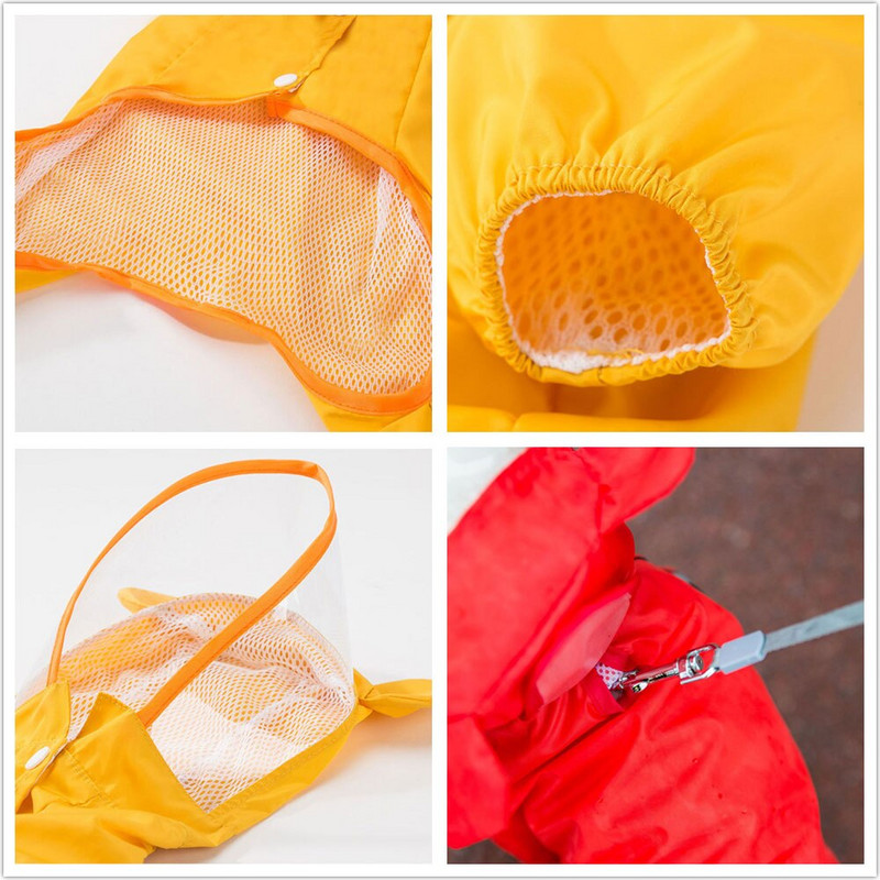 Водоустойчиви дъждобрани за кучета Дъждобрани с качулка за малки и средни кучета Пончо със светлоотразителна каишка Honey Bee Bear Dinosaur