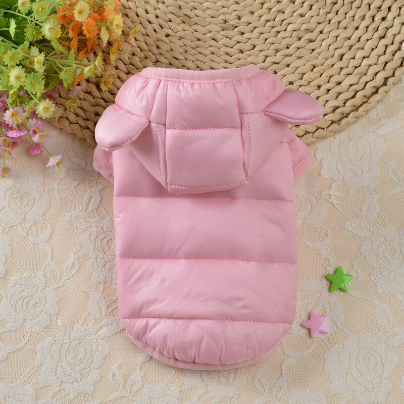 Koerariided Talvine sulejope Lemmikloomariided väikestele ja keskmistele koertele Mantel kutsikale kapuuts Kassi jope Puuvillane polsterdatud leivariided