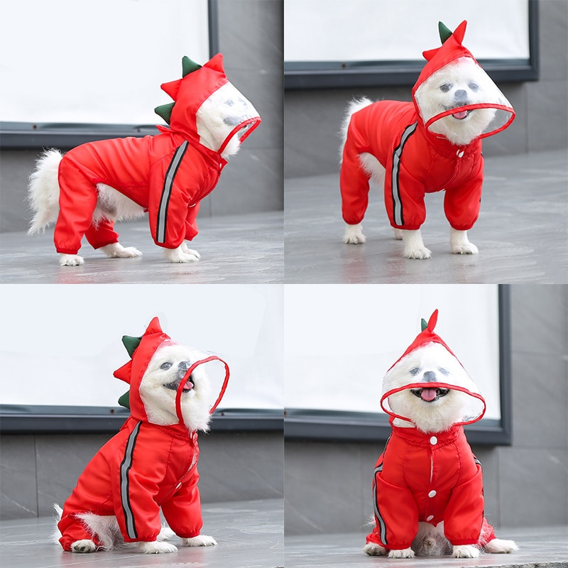 Koerte vihmamantel Veekindlad lemmikloomariided väikestele suurtele koertele Peegeldav vihmamantel õues veekindel kombinesoon Lemmikloomatarbed