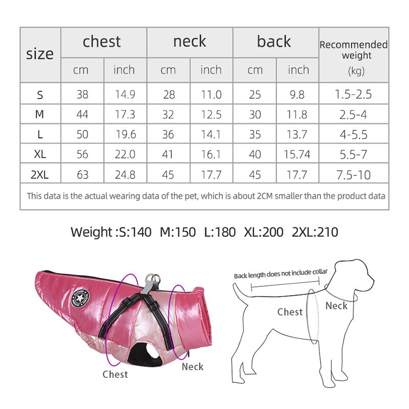 Есенно и зимно памучно палто за домашни любимци Удебелено ветроустойчиво водоустойчиво облекло за малки и средни кучета Светлоотразително топло облекло за домашни любимци