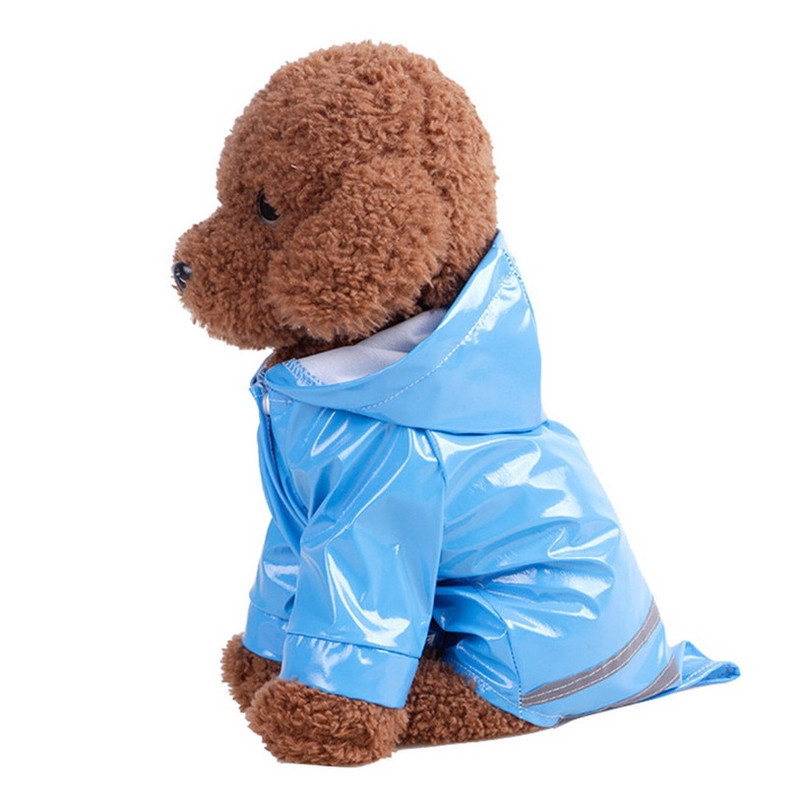 Лято на открито Puppy Pet Rain Coat S-XL Hoody Водоустойчиви якета PU дъждобран за кучета, котки, дрехи, дрехи на едро #F#40JE14