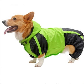 Ρούχα για σκύλους Corgi Jumpsuit Αδιάβροχα ρούχα Pembroke Welsh Corgi Dog Αδιάβροχο με κουκούλα μπουφάν βροχής Dropship Στολή για κατοικίδια