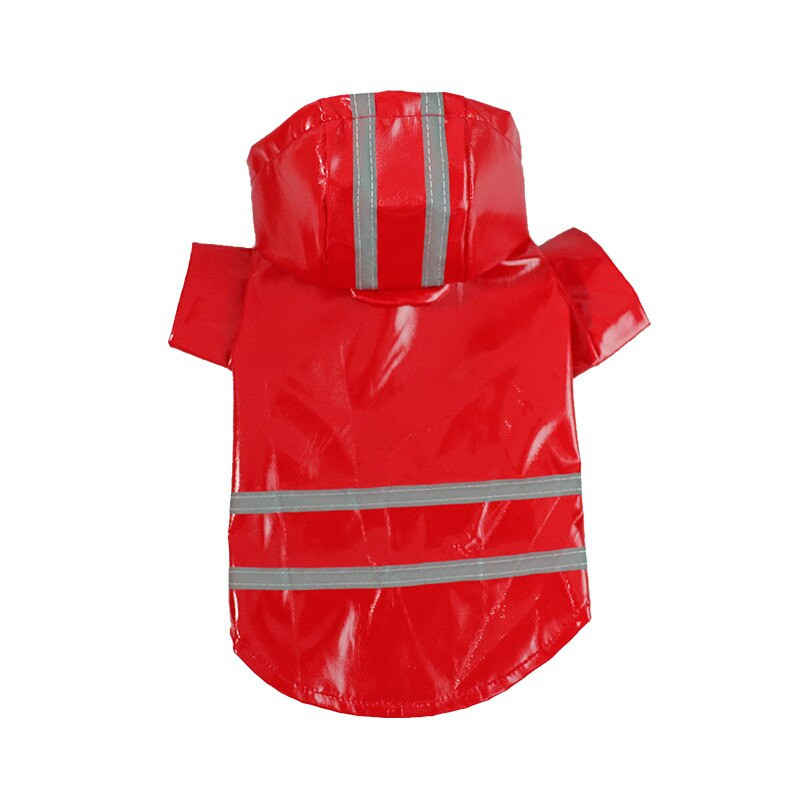 Summer Outdoor Puppy Pet Rain Coat S-XL Hoody Водоустойчиви якета PU Дъждобран за Кучета Облекло Дрехи Малко Теди Дъждобран
