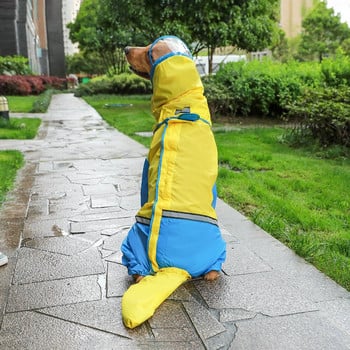 HOOPET Dog Riancoat Jumpsuit Rain Coat for Dogs Pet Cloak Λαμπραντόρ Αδιάβροχο μπουφάν Golden Retriever