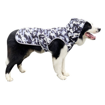 Χειμωνιάτικα ζεστά ρούχα για σκύλους κατοικίδιων ζώων Αντιανεμικό παλτό για σκύλους Παχύ ενδύματα κατοικίδιων για σκύλους Στολή Ολόσωμη φόρμα με κουκούλες μπουφάν Προμήθειες για κατοικίδια