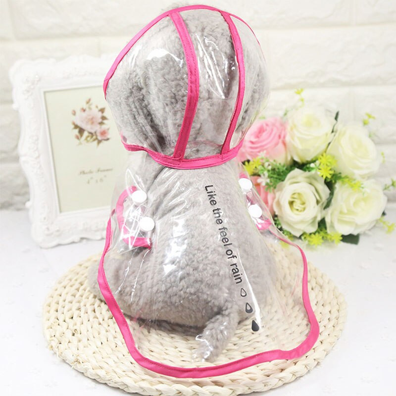 Jachetă de exterior Cățeluș PU Pelenă de ploaie Transparentă Hanorace Haine pentru câini de companie pentru câini de talie mică Îmbrăcăminte Chihuahua Îmbrăcăminte impermeabilă S-XL