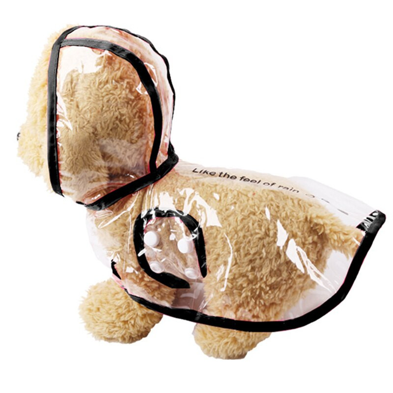 Jachetă de exterior Cățeluș PU Pelenă de ploaie Transparentă Hanorace Haine pentru câini de companie pentru câini de talie mică Îmbrăcăminte Chihuahua Îmbrăcăminte impermeabilă S-XL