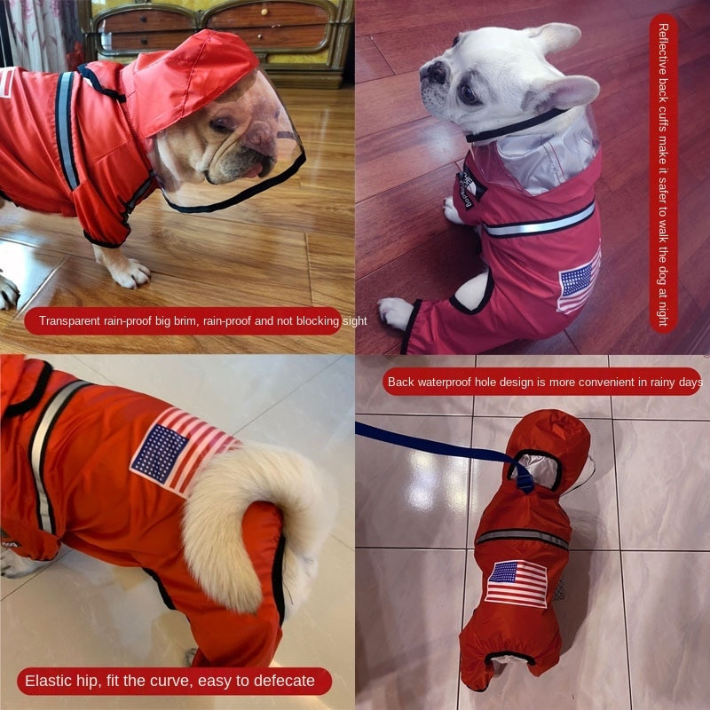 Pelernă de ploaie pentru câini, salopetă subțire de vară, haină de ploaie pentru câini, pelerină pentru animale de companie, pentru câini, mijlociu, mic, jachetă impermeabilă