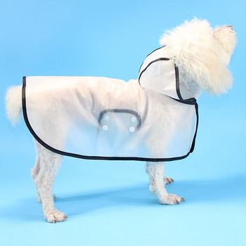 Αδιάβροχο παλτό για σκύλους κατοικίδιων ζώων για μικρά μεγάλα σκυλιά Γαλλικό μπουλντόγκ Husky Διαφανές μανδύα Μπουφάν For Rain 8 μεγέθη Αδιάβροχο Ρούχα #9\