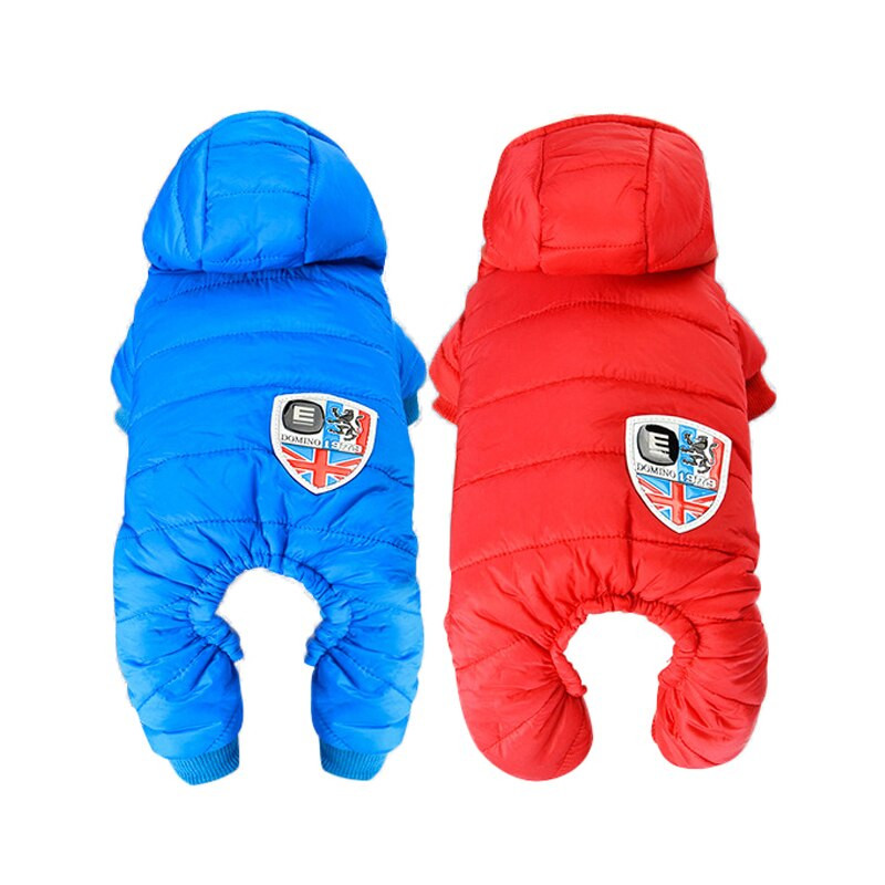 Geriausiai išparduodami žieminiai naminių šunų drabužiai šilta pūkinė striukė keturkojai XS-XL dydžio gobtuvai, skirti Čihuahua mažų ir vidutinių šunų šuniukui