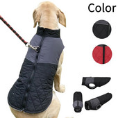 Őszi téli kisállat vastagított mellény kutya vízálló meleg pamut mellény kültéri fényvisszaverő csíkos biztonsági öv cipzáros kutyakabát