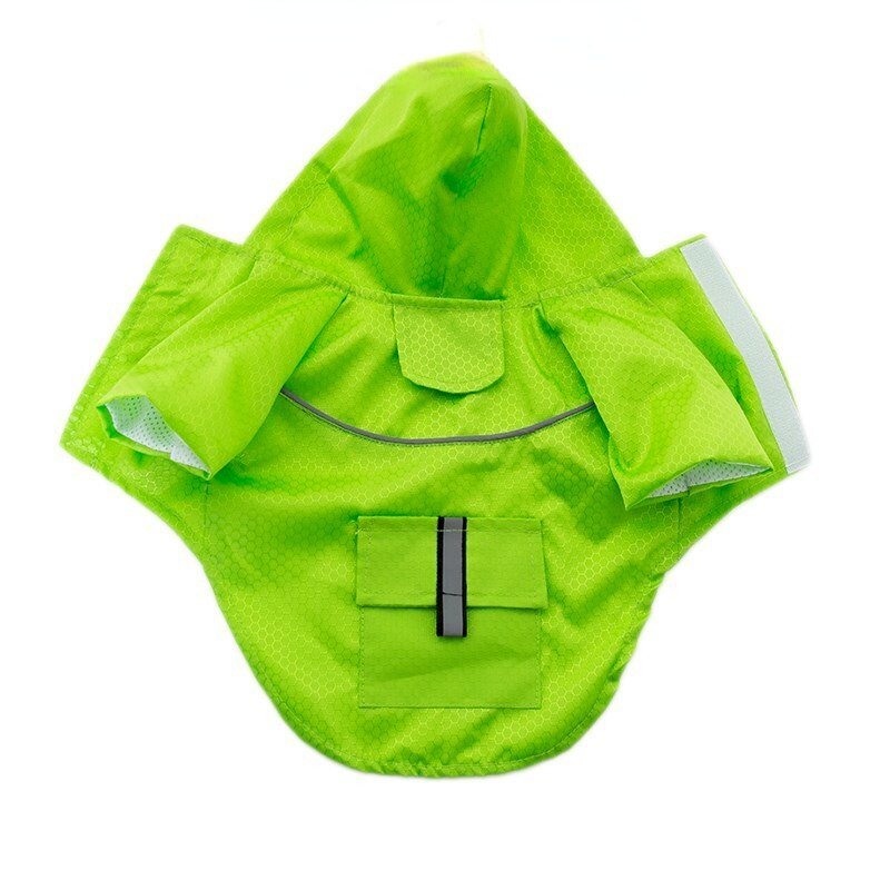 Pet Dog kapuutsiga taskutega vihmamantel Helkur kahe jalaga Veekindel mantel kahekihiline kapuutsiga jope Kutsikad koerad Riietus