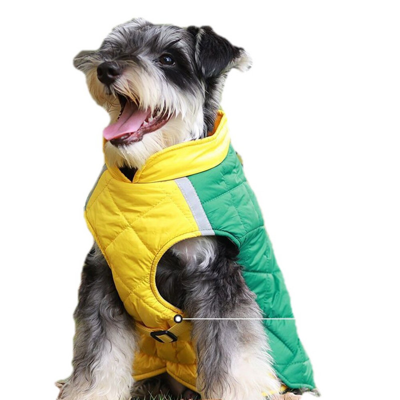 Párnázott téli meleg kutyaruhák szélálló öltözködés fényvisszaverő kisállat mellény cipzáros kabát kis kutyáknak Chihuahua mellény