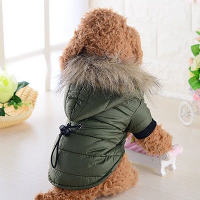Cat Dog Doggie Jacket Hoodie Coat Ρούχα για κατοικίδια Ζεστά ρούχα για μικρό σκύλο Χειμερινό αντιανεμικό αδιάβροχο παλτό για κουτάβι με κουκούλα