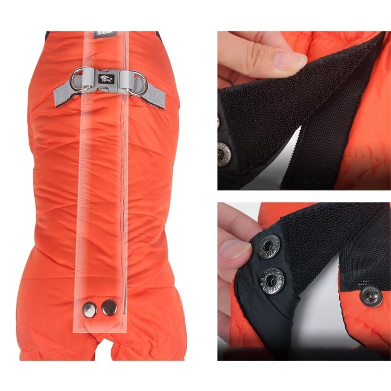 Žieminiai šunų paltai Šviesą atspindinti juostelė nuo vėjo nepraleidžianti šuns sniego kostiumas šunų paltas kombinezonas šuniukas šuniuko apranga Dropshipping