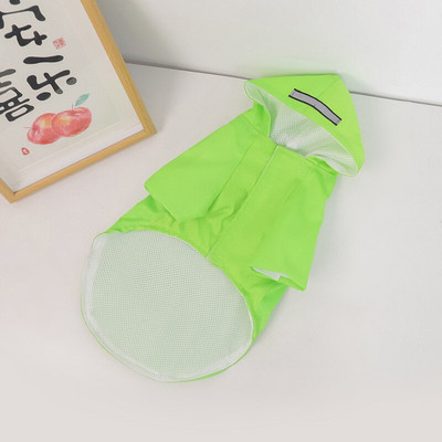 Флуоресцентни водоустойчиви дрехи за домашни кучета Външни класически къси ръкави Модни отразяващи дъждобран за домашни кучета Водоустойчиви дрехи