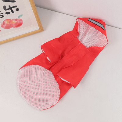 Флуоресцентни водоустойчиви дрехи за домашни кучета Външни класически къси ръкави Модни отразяващи дъждобран за домашни кучета Водоустойчиви дрехи