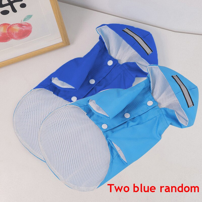 Флуоресцентни водоустойчиви дрехи за домашни кучета Външни класически къси ръкави Модни отразяващи дъждобран за домашни кучета Водоустойчиви дрехи