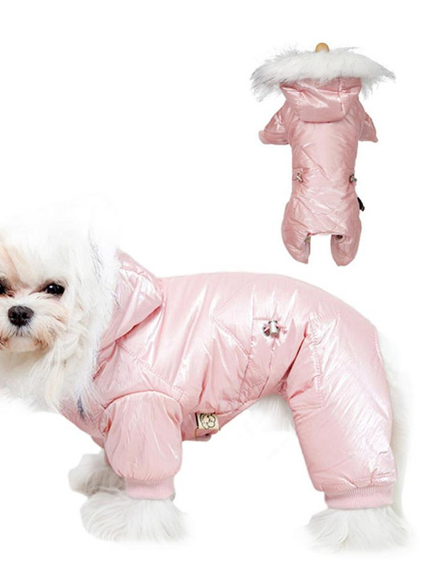 Χειμερινά ρούχα για σκύλους για κατοικίδια Σούπερ ζεστό μπουφάν Μικρό μπουφάν για σκύλους Ρυθμιζόμενο παλτό με κουκούλα Σκύλος Χειμερινά ρούχα για κουτάβια