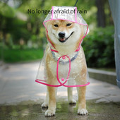 Pelenă de ploaie pentru câini Transparentă, impermeabilă, pentru animale de companie, pentru zile ploioase, plimbare pentru câine, anti-umedă, PU, pentru câini, reglabilă