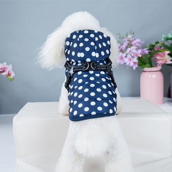 Σκύλος Pet Χειμώνας Σκύλος Ζεστά Ρούχα Γιλέκο Κουκκίδες Ένδυση Ζωντανή Ζωγραφιά Κουτάβι Ολόσωμη φόρμα Χειμώνα & Φθινοπωρινό παλτό