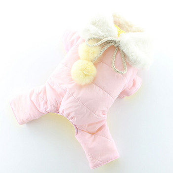 Χειμερινά ρούχα για κουτάβια κατοικίδιων ζώων για σκύλους γάτα ζεστό με ψεύτικο γιακά διπλής όψης