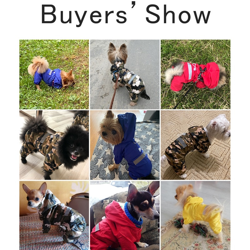 Šuns lietpaltis šuniuko apsiaustas nuo lietaus su gobtuvu, atspindintis vandeniui atsparus šunų drabužis Minkštas kvėpuojantis naminių kačių mažų šunų drabužis nuo lietaus XS - 2XL