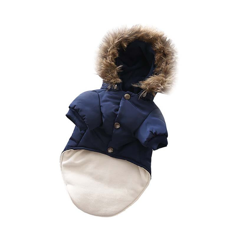 Sügistalv Uued Koerariided Kapuuts Suur karusnahast kaelarihm Puuvillane mantel Lemmikloomariided Väikesed ja Keskmised Koerte Polsterdatud Jope Kutsikas Hoia soojas