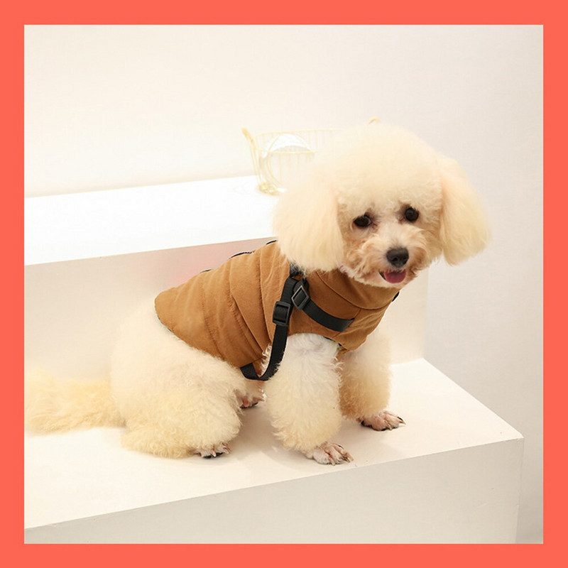 Skalbiamas šuniuko paltas Šildo šuniukai Kostiumai Patogūs augintiniai Viršutiniai drabužiai Atšvaitai Apsauga nuo šalčio Mopsų pūkinės striukės