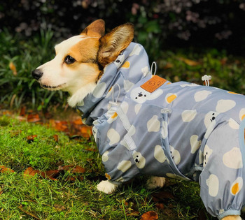 Ουαλικά Corgi Dog Raincoat Jumpsuit Ρούχα για κατοικίδια Αδιάβροχα ρούχα για σκύλους Golden Retriever Μπουφάν βροχής Στολή για κατοικίδια Ρούχα βροχής