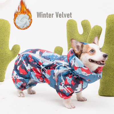 Welshi corgi koera vihmamantel Jumpsuit Lemmiklooma riided Veekindlad koera riided Kuldne retriiver Vihmajope kostüüm Lemmiklooma riietus Vihmariided