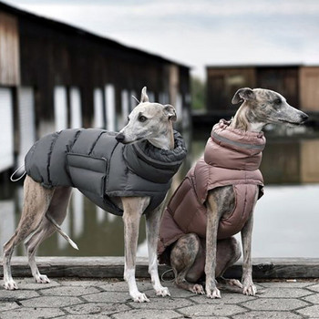 Зимни топли дрехи за кучета Ветроустойчиво водоустойчиво дебело пухено яке за домашни кучета Регулируеми памучни паркове за големи кучета Облекло Стоки за домашни любимци