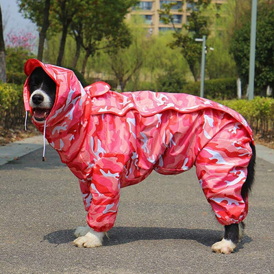 Pláštenka pre psa, nepremokavá pršiplášť s kapucňou, priedušná, ľahká pršiplášťová kombinéza, reflexná pršiplášťová bunda, vodeodolná