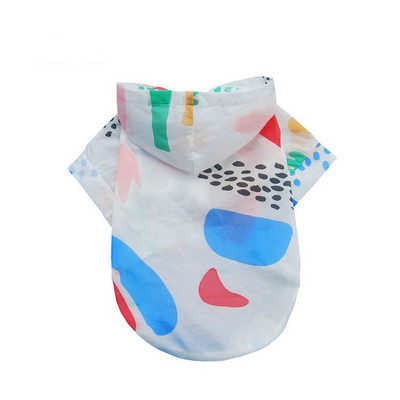 Pelernă de ploaie pentru câini Îmbrăcăminte rezistentă la soare Hanorac de protecție solară de vară Haine pentru câini de talie mică Poncho imprimat pentru animale de companie mici, mijlocii, cățeluș, pisică