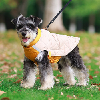 Ново есенно и зимно отразяващо топло памучно яке за домашни любимци Ветроустойчиво палто за домашни любимци Удебелени дрехи за кучета Облекло за френски булдог