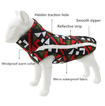 S-6XL Χειμερινά ρούχα για σκύλους κατοικίδιων ζώων για μεγάλους σκύλους Labrador Golden Retriever Στολή σκύλου αντανακλαστικό αδιάβροχο μπουφάν για σκύλους